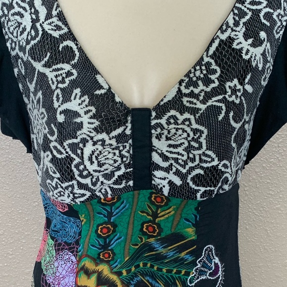 “LV Collection” Black multi colored dress - medium - Picture 3 of 6